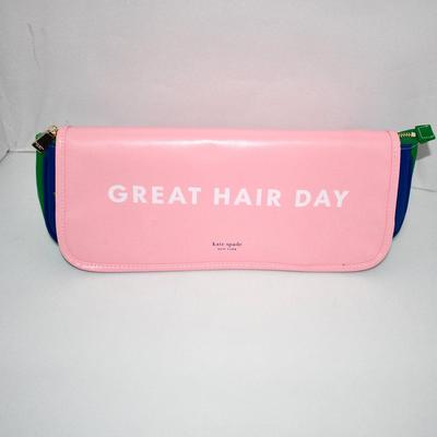 Kate Spade Bags | Kate Spade Hair Styling Tools Organizer Travel Bag, Great Hair Day #256057 Nwt | Color: Green/Pink | Size: Os