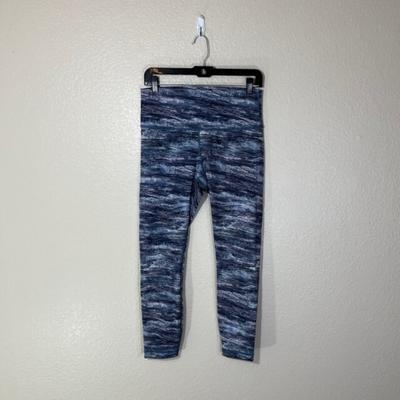 Lululemon Pants & Jumpsuits | Lululemon Leggings Womens 10 Wunder Under High Rise 7/8 Tight Blue Printed | Color: Blue | Size: 10