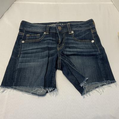 American Eagle Outfitters Shorts | American Eagle Women's Juniors Denim Shorts Super Stretch Sz 2 Cutoffs | Color: Blue | Size: 2
