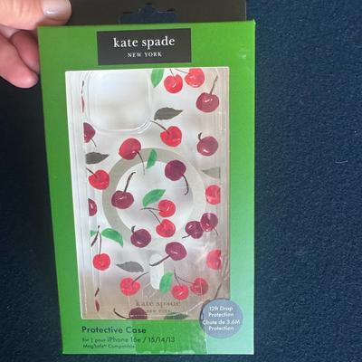 Kate Spade Cell Phones & Accessories | Kate Spade Cherry Design Iphone Case For 16e/15/14/13 Add Some Fun To Every Day | Color: Green/Red | Size: Os