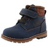 Winterboots TOM TAILOR, Kinder, Gr. 26, blau (dunkelblau), Lederimitat, kontrastfarbene Details, casual, Schuhe, mit Klettverschluss