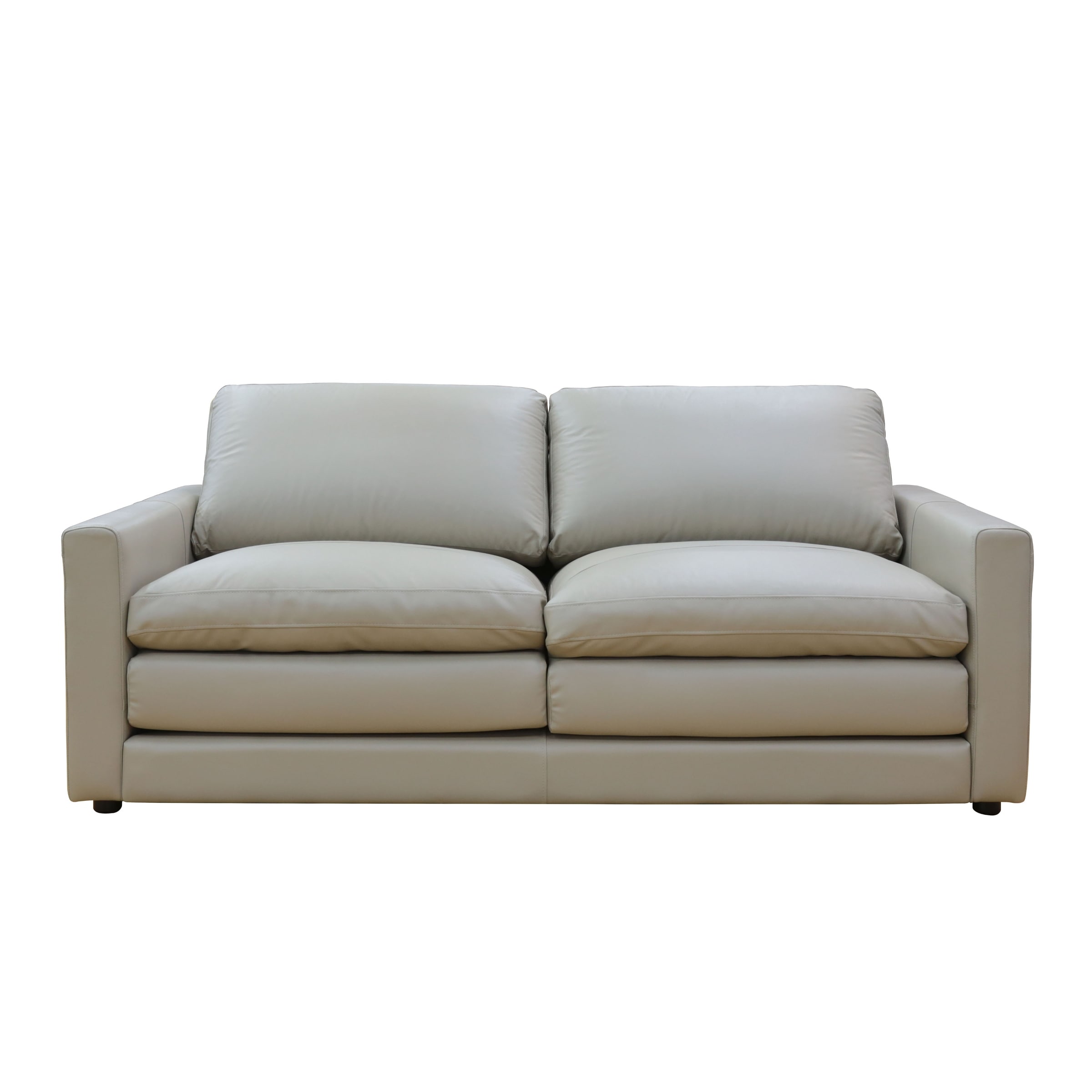 Luxurious 3-Seater Sofa Couch, Taupe Leather Match Large Sofa, Modern Living Room Furniture