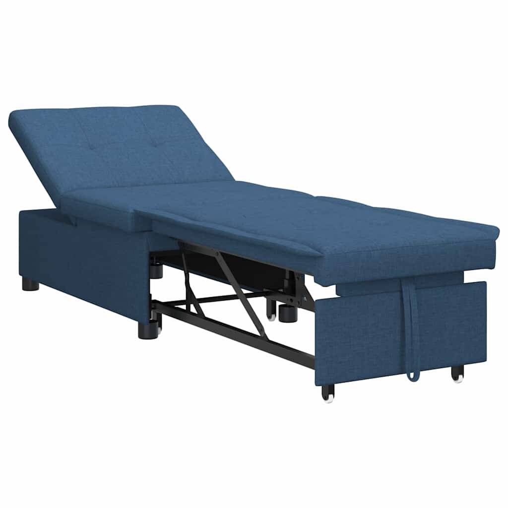 vidaXL Sofa Bett Blau 194 x 67 x 37 cm Stoff Image