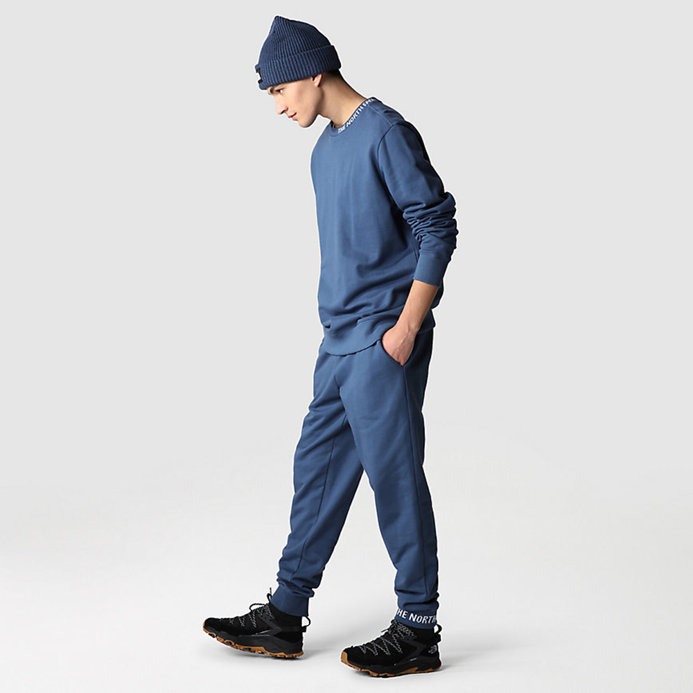 The North Face Mens Zumu Fleece Crew Neck Tracksuit, Shady Blue Cotton - Size Small | The North Face Sale | Discount Designer Brands