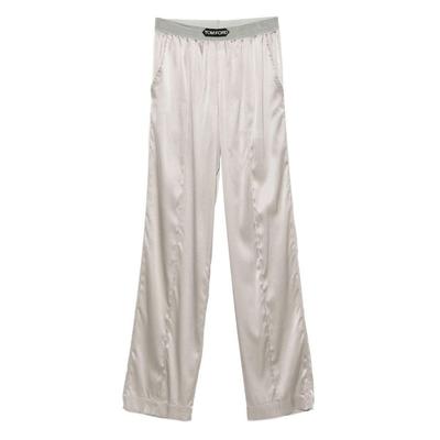 Silk Pajama Pants - White - Tom Ford Nightwear