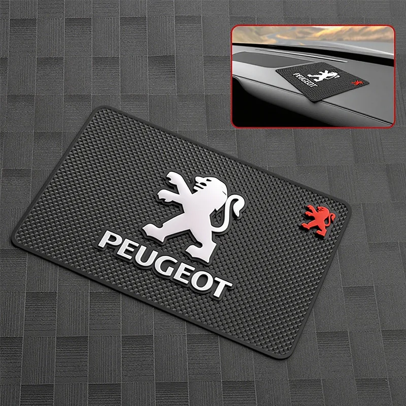 Tapis antidérapant pour voiture Peugeot, support de téléphone, pour Peugeot 206 307 308 3008 207 208 407 408 4008 508 2008 301 5008 205 106