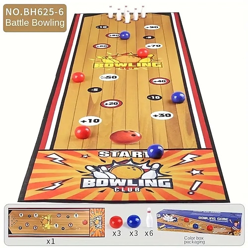 1 Set 3-in-1 Multisport-Battle-Brettspiel - Fußball-Bowling Curling-Desktop-Interaktionsspiel für Familienabende Partyspiele - ideale Tischdekoration für Weihnachten und Geburtstage