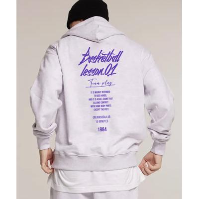 creamsodalab Quarter Team Play Light Gray Purple Hood