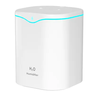 2L Portable Desk Humidifiers Double Spray Humidifiers with LED light Cool Mist Auto Shut-Off Humidifier for Bedroom Home Room