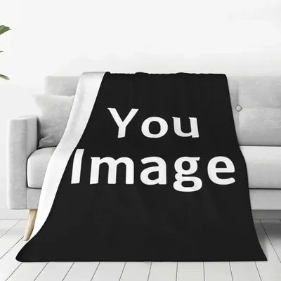 Custom Personalized image Customize Flannel Blanket Customized Photo Gifts Soft Throw Blanket Travel Bedspread Sofa Bed Cover