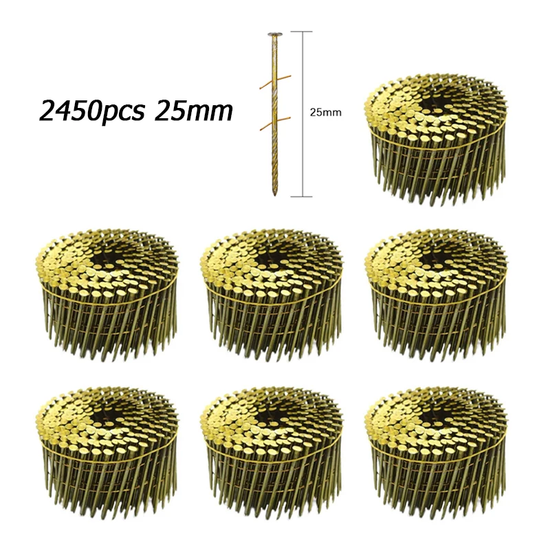 15-Grad-Spulenverschleißnägel, 25–57 mm, Spulennägel, gekollter Draht, voller runder Kopf, Ringschaft, heißgetaufter Rahmen, Zimmernägel Image