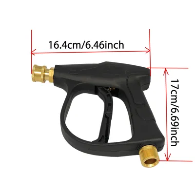 Power washer for high-pressure washers with short guns and M22-14 mm inlet connectors