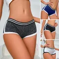 Mutandine boxer da donna Intimo in fibra di poliestere Mutandine boxer traspiranti a vita bassa per mutande femminili a vita bassa per fitness sportivo
