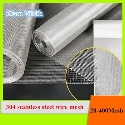 304 Stainless Steel Filter Screen 50cm X 100cm Multiple Mesh Sizes 180-25 Micron Industrial Use Filtration Sheet for Various