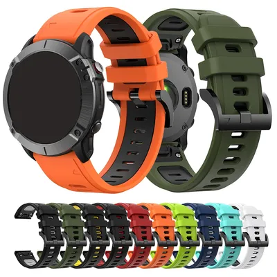 22mm 26mm Watch Band For Garmin Fenix 8 47mm 51mm/Epix Pro/Instinct 3/Quatix 8 Silicone Strap For Garmin Fenix 7 7X 6 6X 5 5X