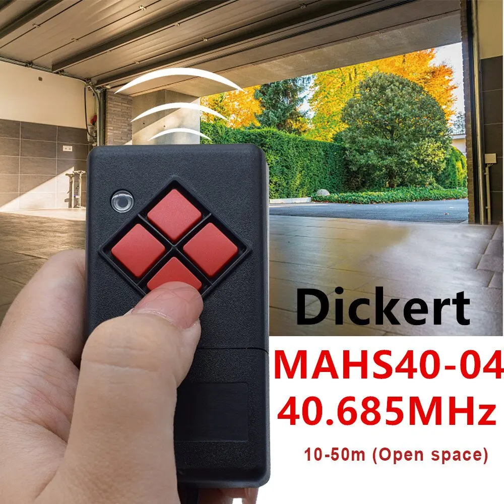 Fernbedienung für 40 MHz DICKERT 4 Tasten 40,685 MHz MAHS40-01MAHS40-04 Garagentoröffner Sender Ersatz Image