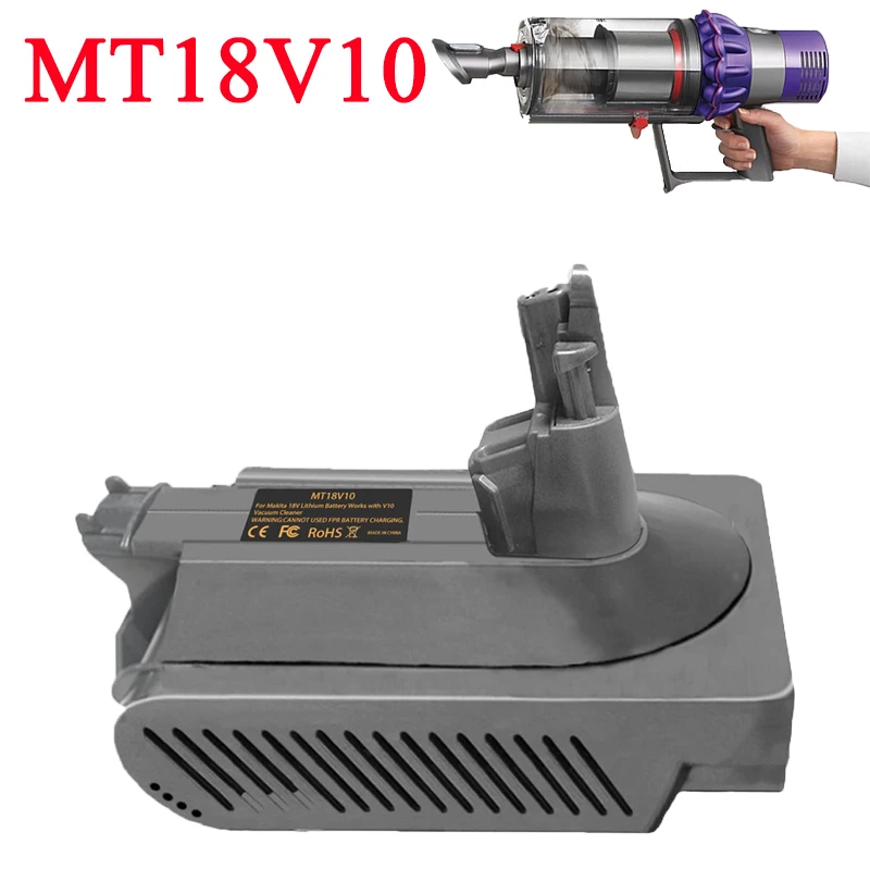 MT18V10 Battery Adapter for Dyson V10 for Makita 18V Lithium Battery Converting To for Dyson V10 Animal Cyclonic Vacuum Cleaner