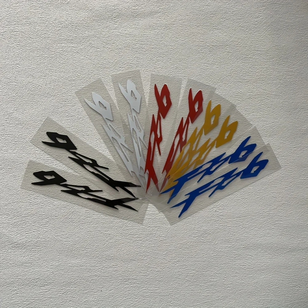 Lebendige „FX6“-Schriftzugaufkleber in mehreren Farben – perfekt zum Anpassen von Motorrad-Kraftstofftanks und Helmoberflächen Image