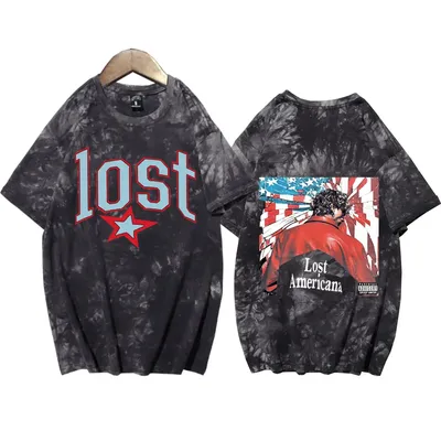 MGK Lost Americana Machine Gun Kelly Tie Dye Shirt Mann Frau Rundhals Kurzarm T-Shirt Fan Geschenk
