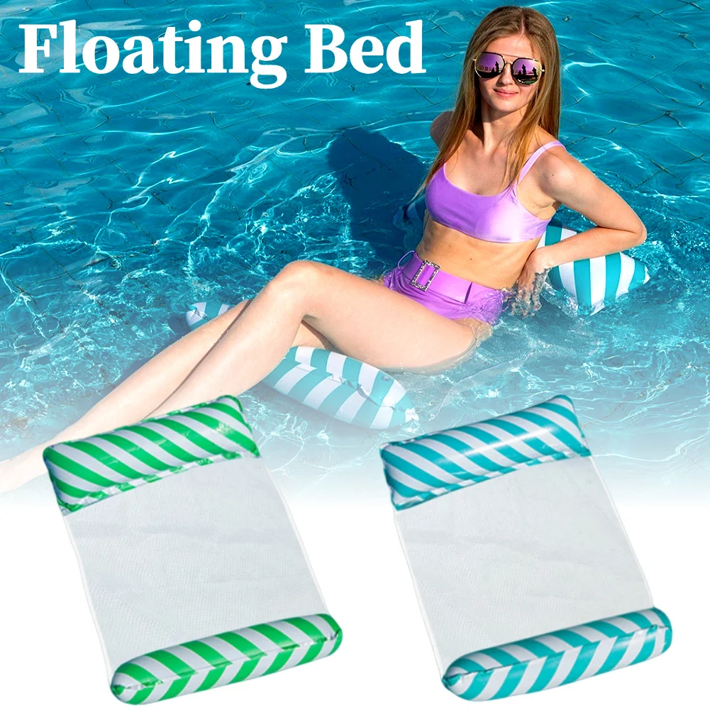 Heißer Verkauf Schwimmende Wasser Hängematte Float Liege Schwimmende Aufblasbare Bett Stuhl Schwimmbad Faltbare Aufblasbare Hängematte Bett