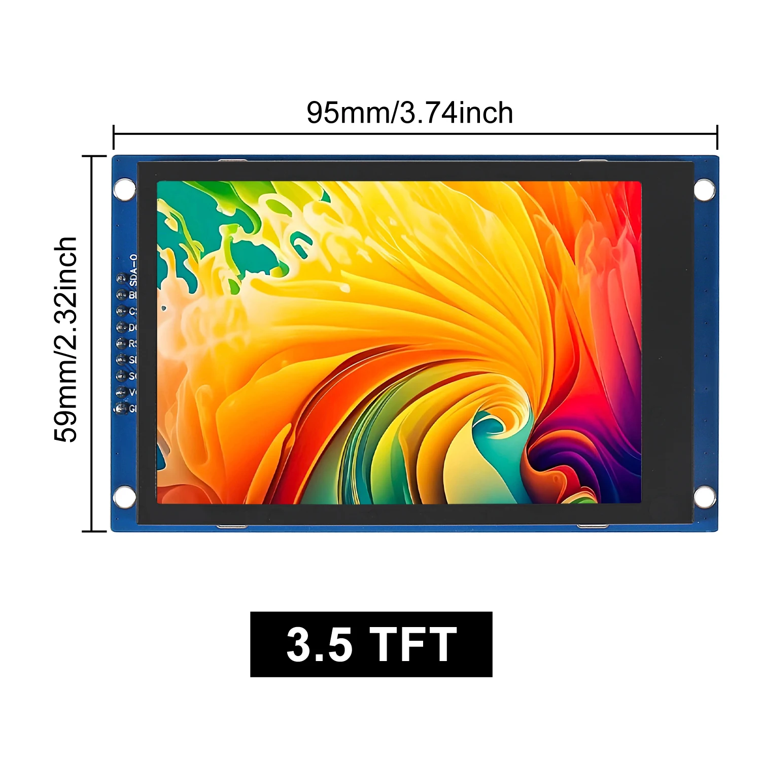 3,5 Zoll 480X320 TFT Touch Screen Modul LCD Display Shield 480x320 Touchscreen TFT LCD SPI Display Panel für Arduino R3 Image