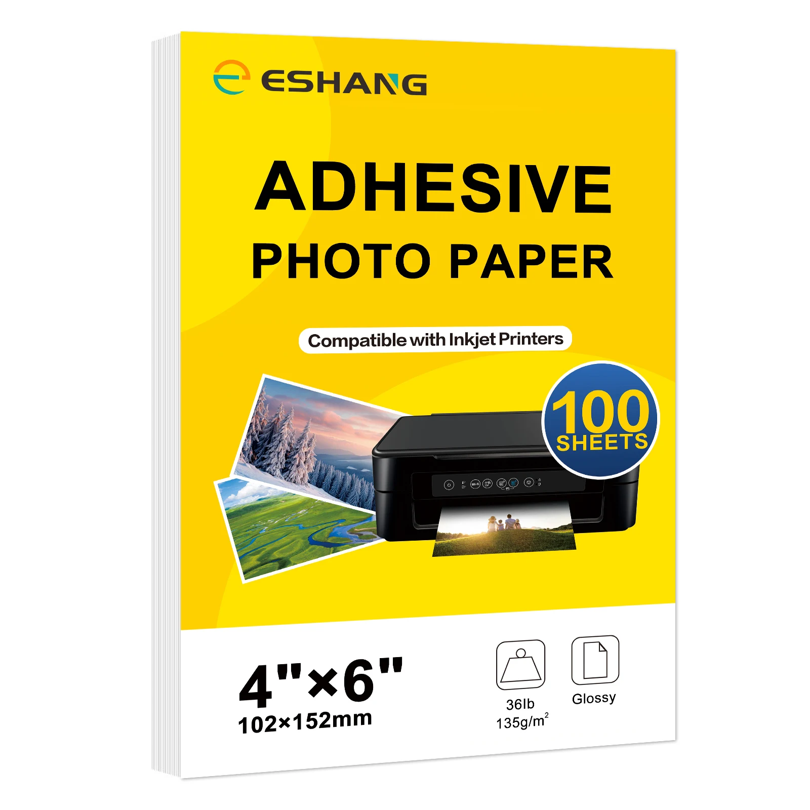 3R/4R/5R/A4 bedruckbares Aufkleberpapier für Tintenstrahldrucker, trocknet schnell und hält die Tinte wunderschön auf, selbstklebende Papierbögen Image
