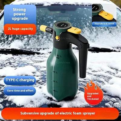 2L Adjustable Car Wash Foam Sprayer Large Capacity Electric Handheld Pressure Washer For Car Cleaning Window Cleaning Details