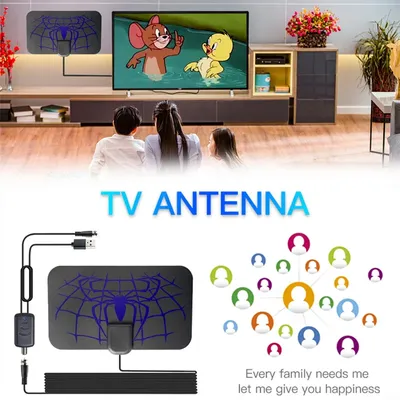 2025 Neueste digitale TV-Antenne für den Innenbereich, 4K 1080p HDTV-Antenne mit Verstärker, Signalverstärker, 360 Empfang für Smart-TVs, 1148 Fuß