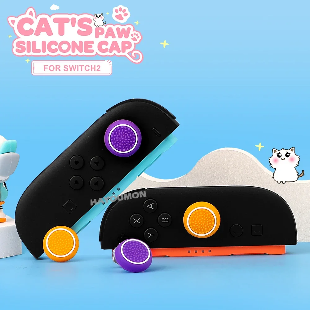 4 Teile/satz Thumb-Stick Grip Cap Für NS2 Schalter 2 Für PS5/PS4/XBOX/Schalter Pro Controller joystick Weiche Silikon Abdeckung Schutz Fall Image