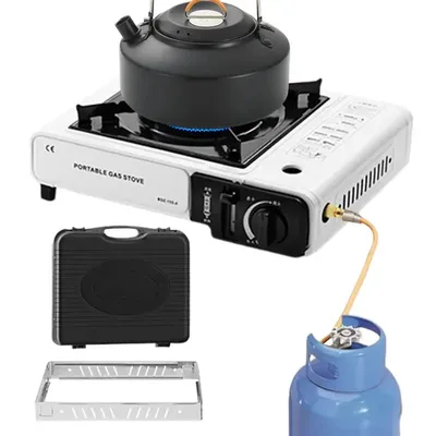 Portable Camp Stove Portable Camp Grill Single Burner Small Heat Resistant Heater For Backpacking Hiking Patio Campfire Cooking