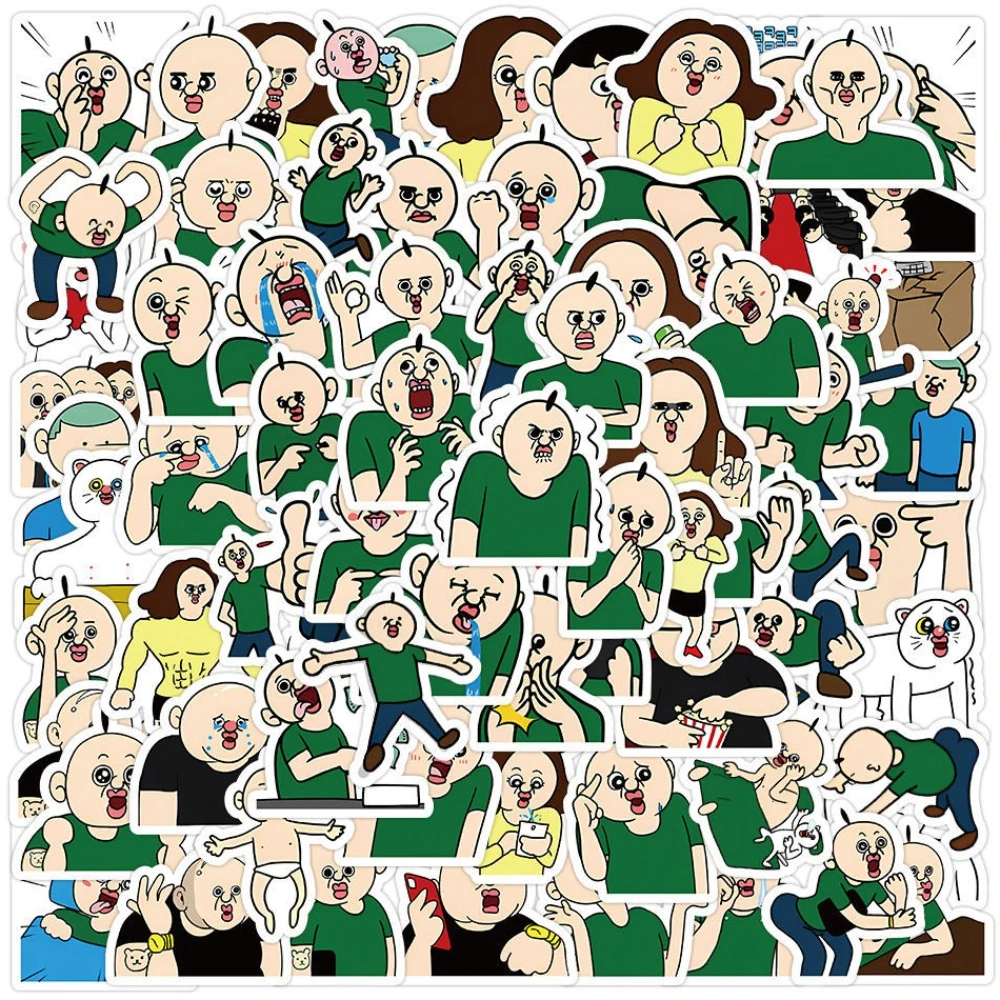 100 Stück Cartoon Bang Bang Tang Tang Aufkleber Lustige wasserdichte Aufkleber DIY Laptop Telefon Briefpapier Niedliche Kawaii Aufkleber für Kinder Spielzeug Image