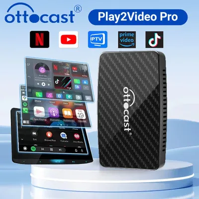 OTTOCAST Play2Video Pro Smart Ai Box Wireless CarPlay Android Auto Adapter Für Youtube/Netflix/Tik Tok/IPTV auto Smart systeme