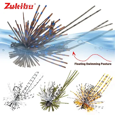 ZUKIBO Beard Lao Microfilament Bait 1.0/1.8/2.5/3.5g Silica Gel Lead Hook Bait Bass Hook Metal Bait Bass Fishing Pesca Tool