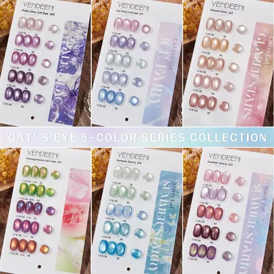 High Quality 15ml Sparkling 5-color Cat's Eye Gel Nail Polish, Specially Designed for Nail Salons, Supplier of Nail Polish Glue