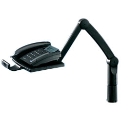 Hansa Telefon-Schwenkarm TSA 5020 Kunststoff, Metall Schwarz 26 x 18,5 x 49 cm