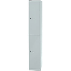 Bisley Metall Schließfach 2 Türen 1 abteile Schlüssel 305 x 457 x 1.802 mm Hellgrau