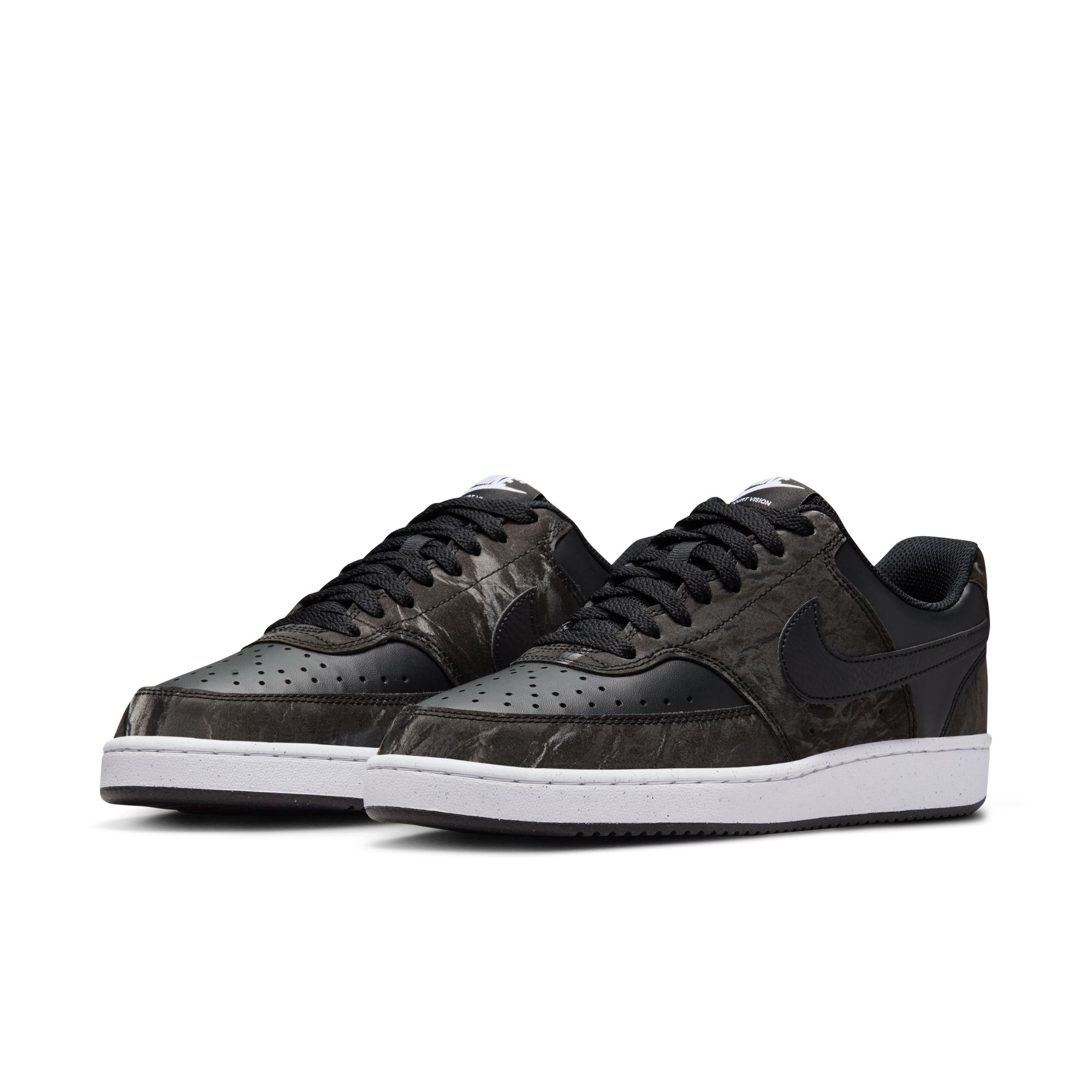 Sneaker NIKE SPORTSWEAR "W COURT VISION LO NN", Gr. 37,5, schwarz, schwarz, weiß, Synthetik, Schuhe Image