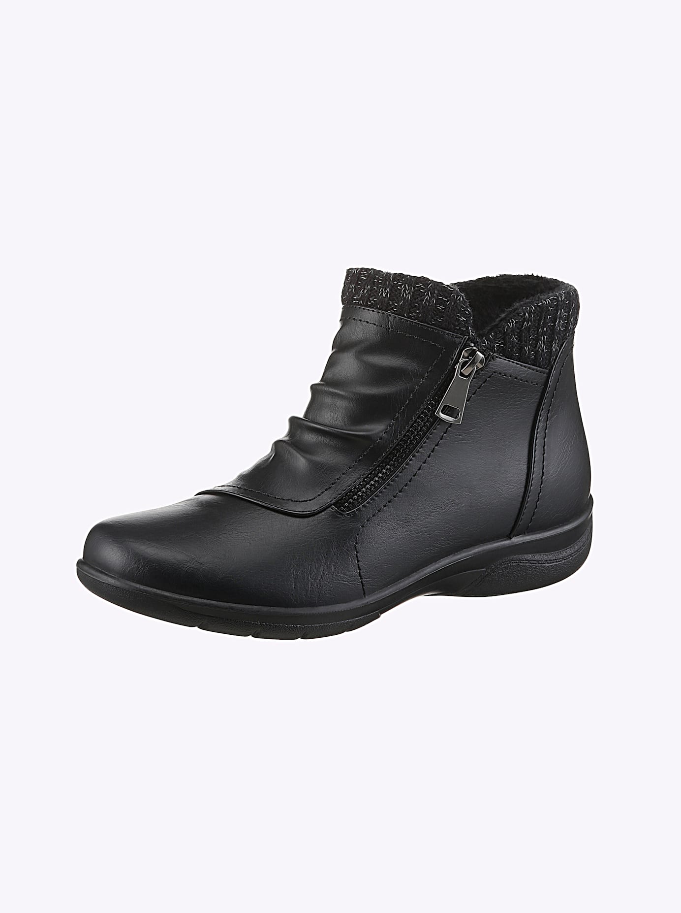 Stiefelette CASUAL LOOKS, Damen, Gr. 37, schwarz, Lederimitat, Schuhe Stiefelette