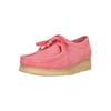 Mokassin CLARKS "Wallabee", Damen, Gr. 37,5, pink, casual, Schuhe, aus hochwertigem Veloursleder