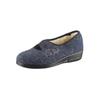 Hausschuh FISCHER, Damen, Gr. 40, blau, Textil, Schuhe