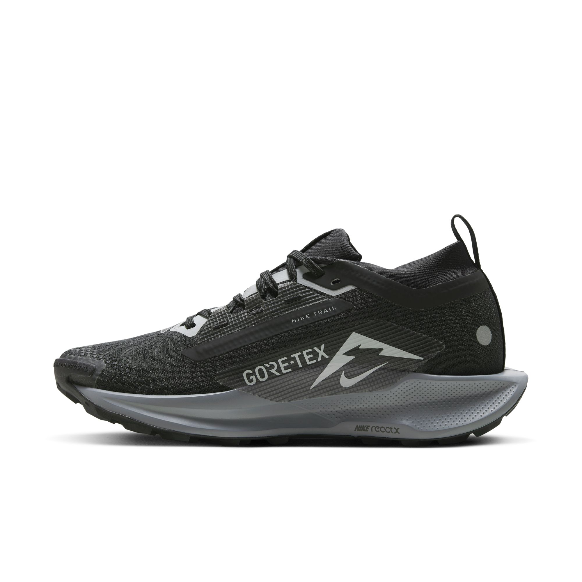 Trailrunningschuh NIKE "W PEGASUS TRAIL 5 GTX", Gr. 42, schwarz, wolf grau, cool grau, anthrazit, Synthetik, Textil, Schuhe, wasserdicht