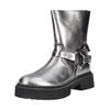 Stiefel STEVE MADDEN "STEVE MADDEN Stiefel Leder", Damen, Gr. 39, grau (gunmetal), Leder, casual, Schuhe
