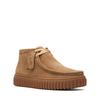 Schnürboots CLARKS "Torhill Hi", Herren, Gr. 42, braun (schwarz sand suede), Nubukleder, casual, Schuhe, Komfortschuh, Schnürstiefel, Bequemschuh mit herausnehmbarem Fußbett