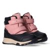Winterboots TOMMY HILFIGER, Kinder, Gr. 29, schwarz (schwarz, rosa), Synthetik, Textil, sportlich, Schuhe, Snowboots, Babystiefel mit Warmfutter