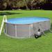 Blue Wave Products Oval Top Rail Belize Metal Wall Swimming Pool Package Steel in Blue/Gray/White | 52 H x 144 W in | Wayfair NB3040