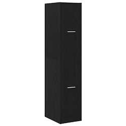 vidaXL Apothekerschrank Schwarz Eichen-Optik 30x41x144,5 cm Image