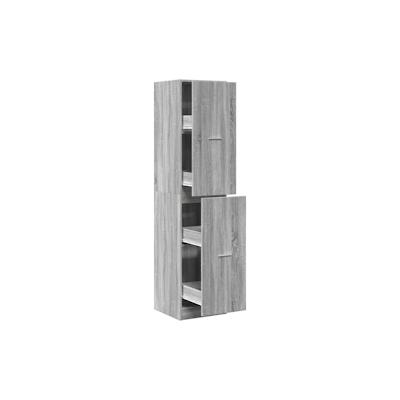 vidaXL Apothekerschrank Grau Sonoma 40x41x174,5 cm Holzwerkstoff Image