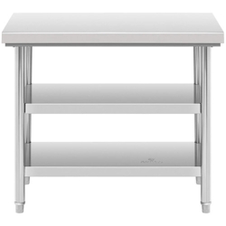 Arbeitstisch aus Edelstahl – 3 Ebenen – 120 x 70 cm – Equipementpro Image