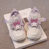 Kids'Casual Schuhe Sneakers Led Licht Cartoon My Melody PU Leder Für Mädchen Anti-slip Atmungsaktive Rosa Lila Schuhe größe 26-37