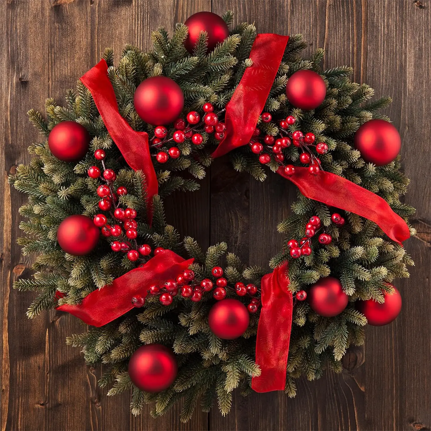 5/10pcs Artificial Plants Holly Little Red Fruits Christmas Wreath Home Rooms Outdoor Garden Wedding Holiday Party vase Fillers